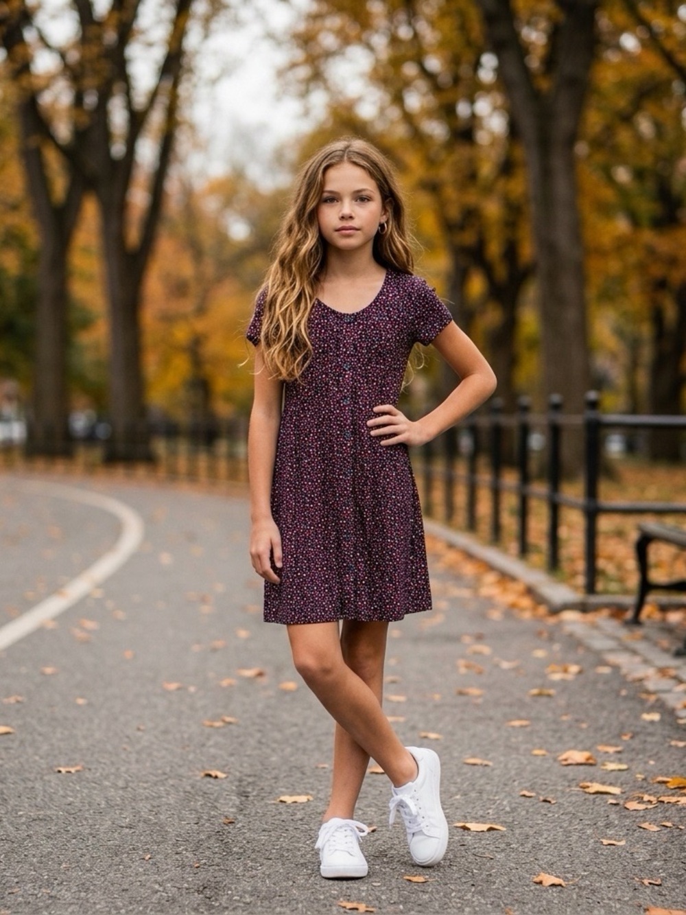 Vintage GAP Kids Floral Button Front Dress Girls Size L 10 90s Y2K